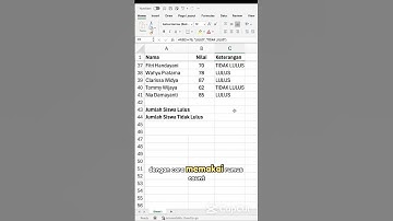 Hitung Jumlah LULUS Otomatis di Excel! Pakai COUNTIF #excel #tutorial #exceltips