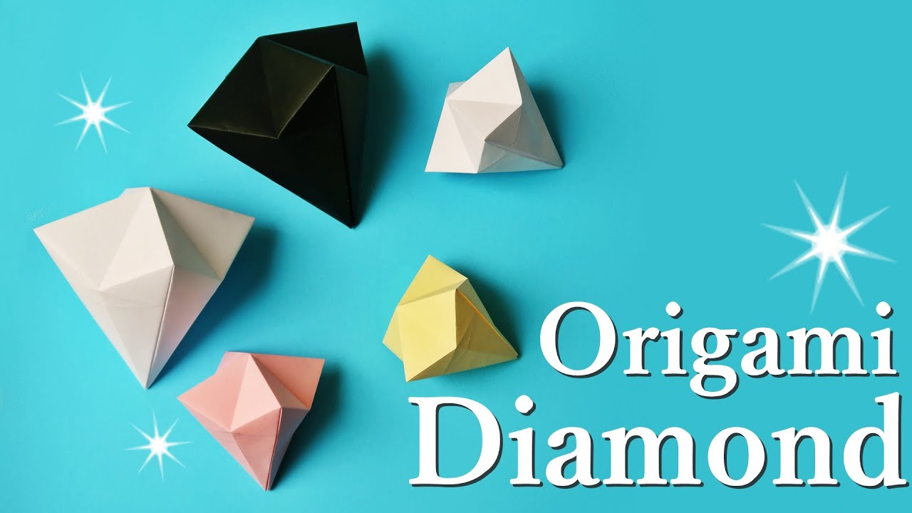 折り紙 ダイヤモンド 簡単な折り方 おしゃれな立体の作り方 Origami Diamond Paper Craft Easy Tutorial Balalaika 折り紙モンスター