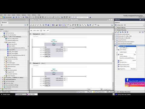 Siemens TIA Portal PLC tutorial - Libraries (Create & Use)