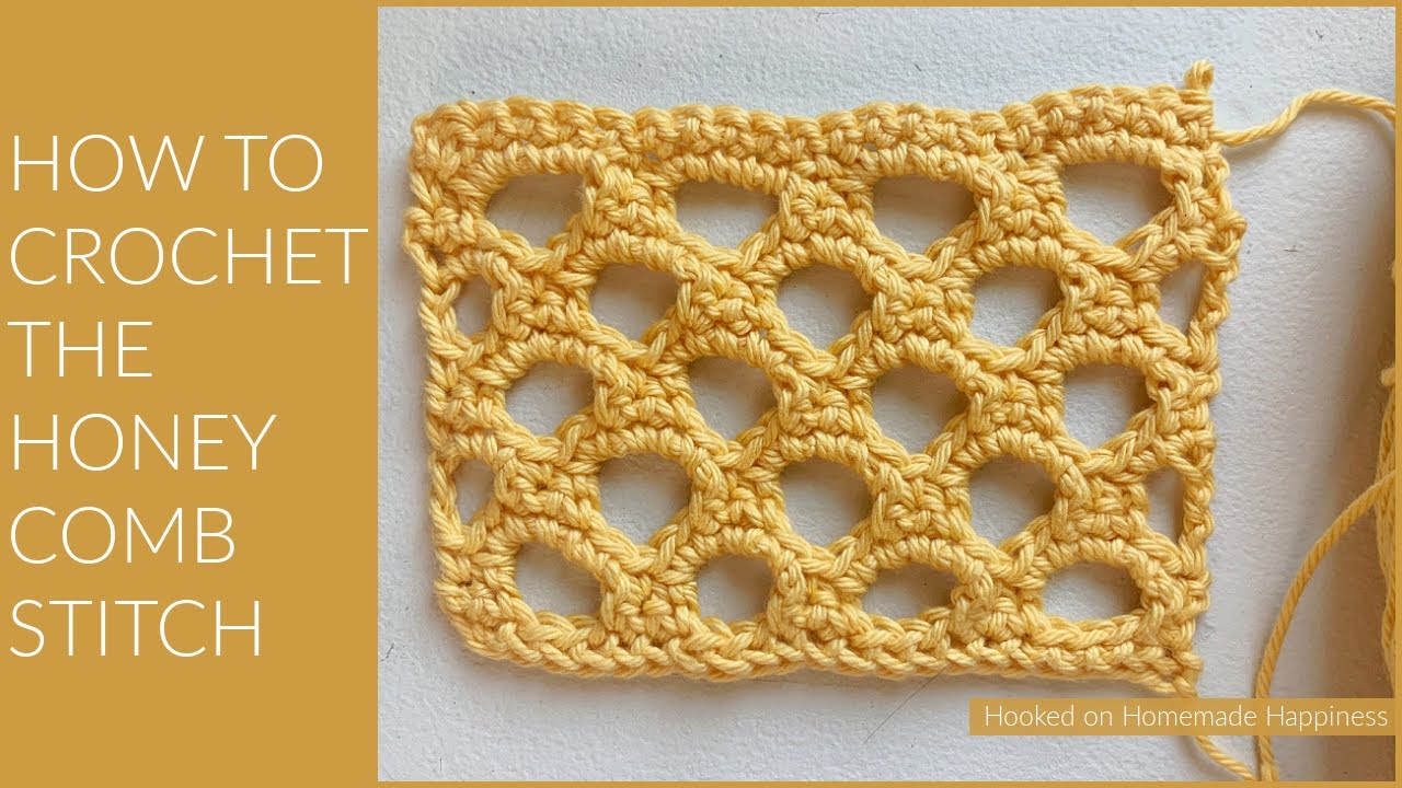 Honeycomb Crochet Stitch Tutorial - Daisy Cottage Designs