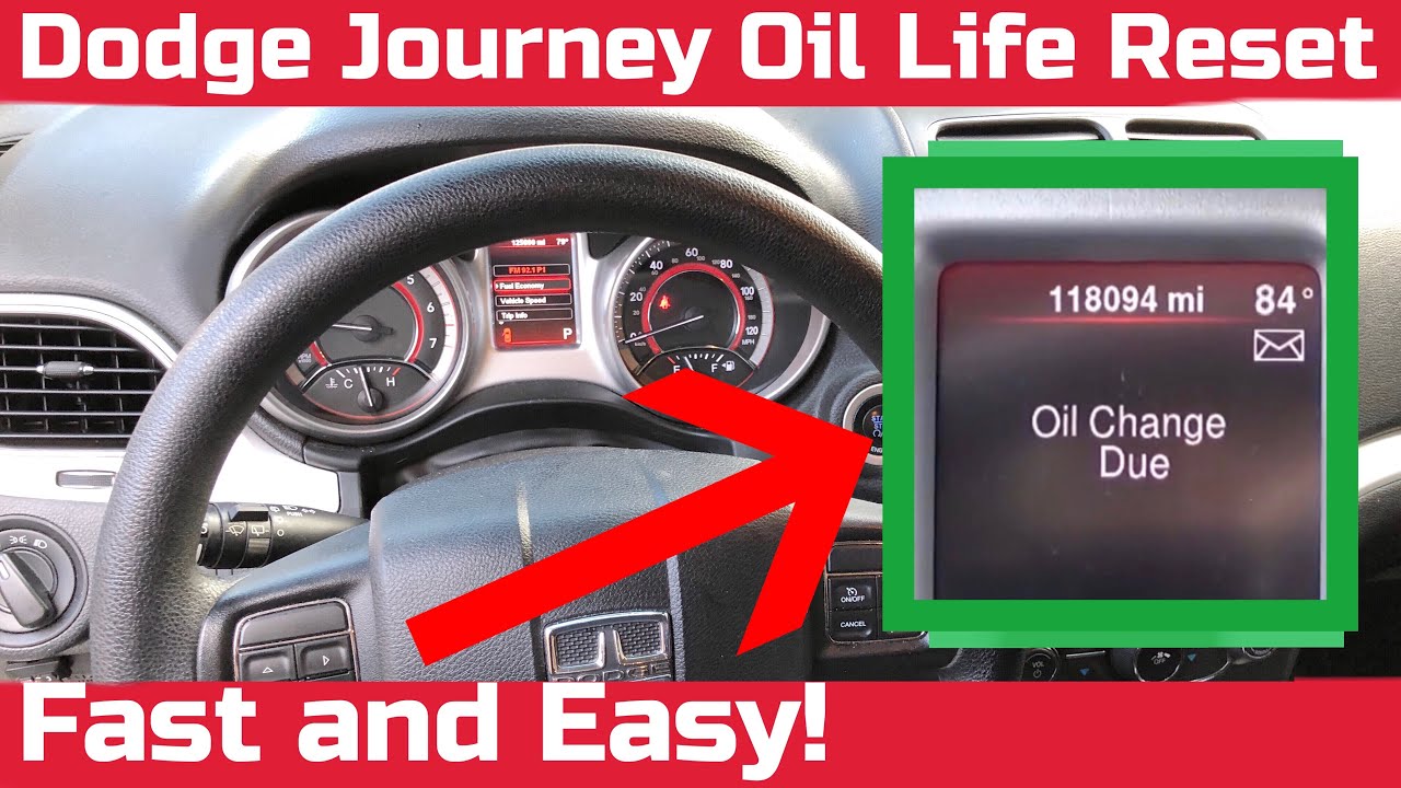 2008 dodge journey oil light reset