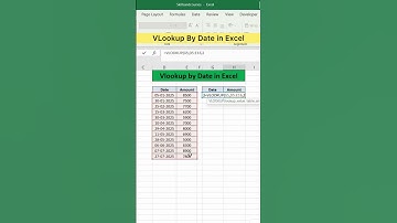 VLookup By Date In Excel | Advanced Excel Formula #excel #exceltutorial #exceltips