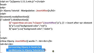 INSERTAFTER METHOD IN JQUERY DEMO TAMIL