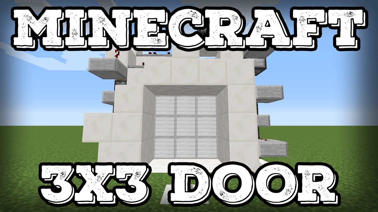 Minecraft Tutorial - 3x3 Piston Door(Minecraft 1.13+) - YouTube