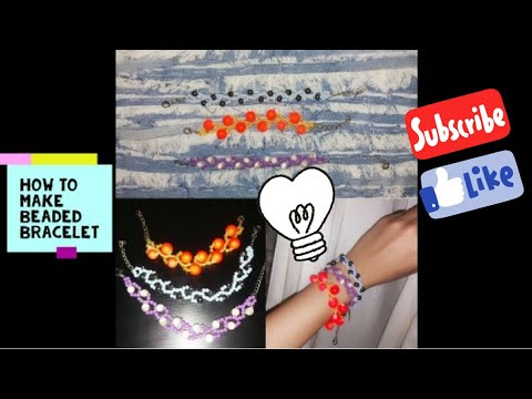 How to Make Beaded Bracelet #CK#  كيفية صنع سوار مطرز