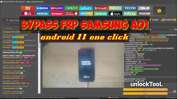Bypass frp samsung A01 via UnlockTooL
