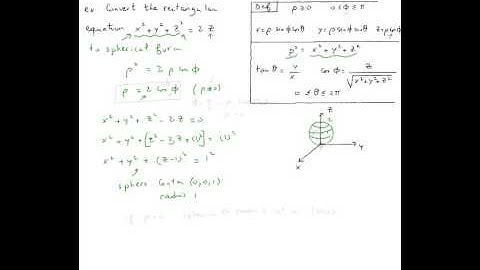 Converting equations from rectangular to spherical form #5