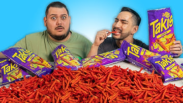 We aten Takis tot we niet meer konden..