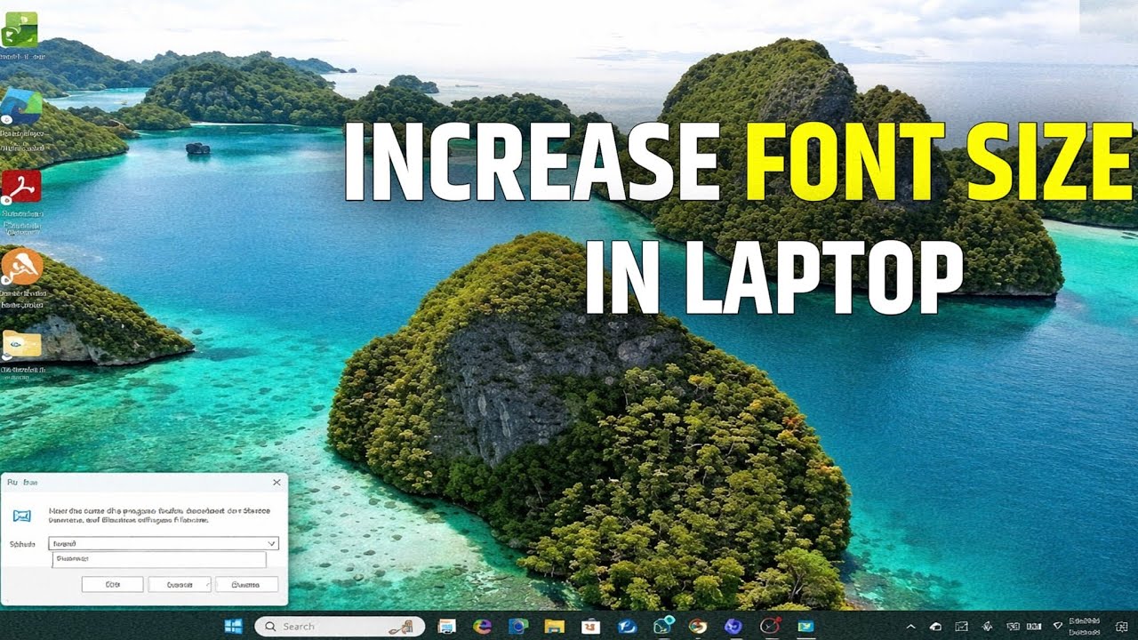 How to increase font size in laptop