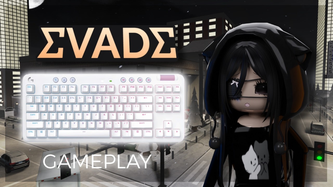 Evade Gameplay + ASMR KeyBoard