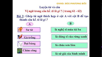Lớp 4 LTvaC - T24 Vị ngữ trong câu kể Ai là gì?