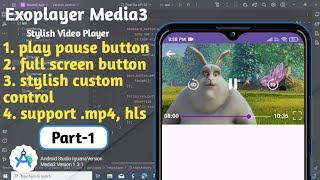 Exoplayer Media3 Stylish Video Player in Android Studio || Exoplayer Media3 #media3 screenshot 2