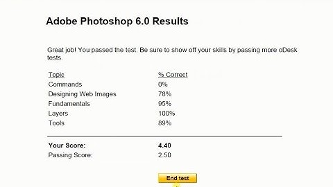 Upwork Adobe Photoshop 6 0 Test Answer