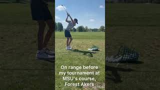 On the range before my tournament #shorts #fyp #golf