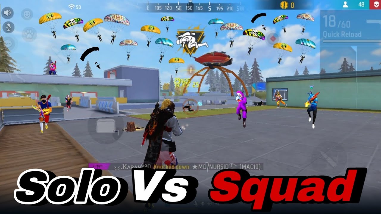 1v4 Clutch 😱 | Free Fire Solo Vs Squad | High Kill Gameplay - YouTube
