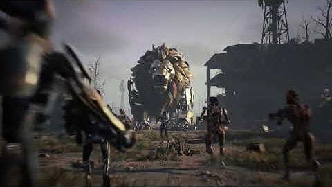 Robots vs Zombies vs Giant Lion Robot!