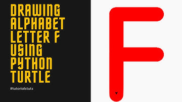 Drawing Alphabet Letter F using Python Turtle | Tutorials Tuts