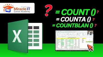 MS Excel - COUNT, COUNTA, COUNTBLANK Function | Use of COUNT, COUNTA, COUNTBLANK in Microsoft Excel