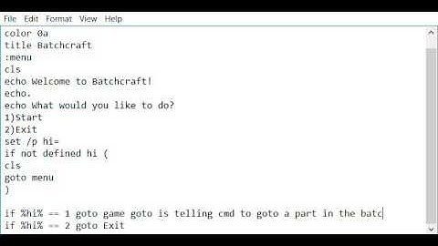 How to make a simple batch file game!!!