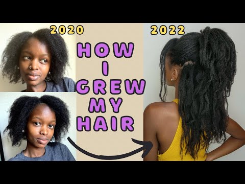 How I grew my hair to mid back length| Natural Hair growth tips for type 4 hair