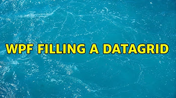 WPF filling a DataGrid