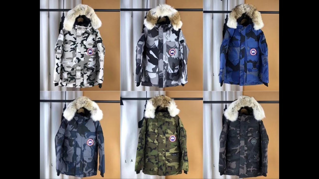 WOLF FUR jacket!Canada GOOSE coat camo HD review from aj23shoes net -  YouTube