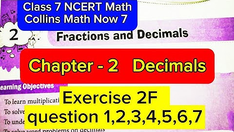 #class7ncertmaths /collins Math7/Chapter 2/DECIMALS /Exercise 2F/question 1,2,3...7/r-square 2022