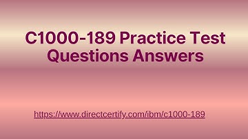 C1000-189 Practice Test Questions Answers