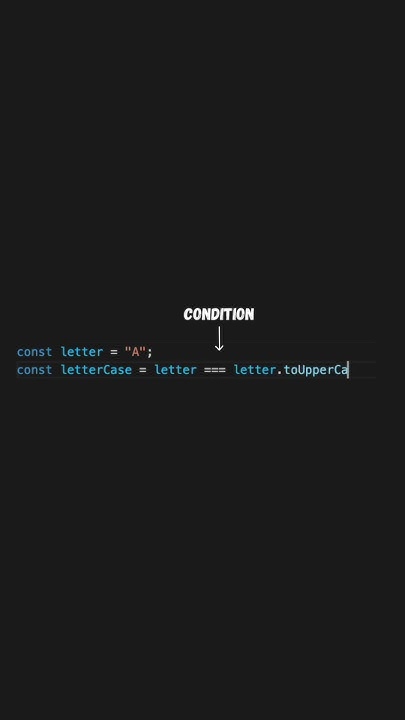 how to write a conditional (ternary) operator in JavaScript #coding ...