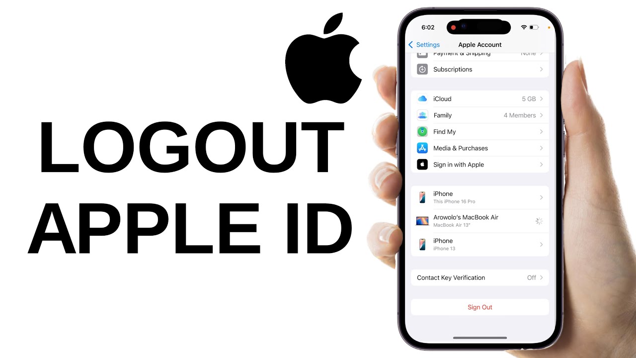 How to Logout Apple ID from Logged In Devices - YouTube
