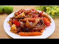 Индейка с овощами по-азиатски . Быстро и очень вкусно / Turkey with vegetables. Asian style. Eng sub