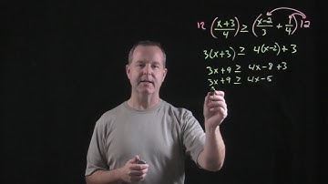 Solving a Linear Inequality Containing Fractions