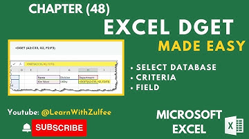 Excel DGET Function Explained with Examples | Easy Tutorial