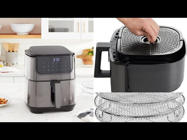 GoWISE USA 7-Quart Electric Air Fryer with Dehydrator, Mint/Silver