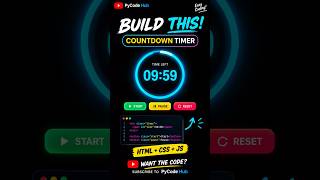 Build a Countdown Timer in Python ⏳🔥 #shorts