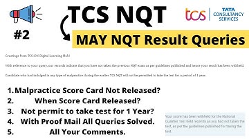 TCS MAY NQT 2021 Result Queries | Score Card Not Released | Not permit to take test | PART-2