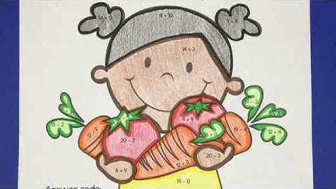 Spring Addition and Subtraction Color by Number Worksheets