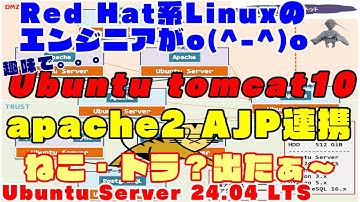 #017【Ubuntu サーバー構築】apache2とtomcat10をAJP連携して、ねこ・トラ？のページを出そう！