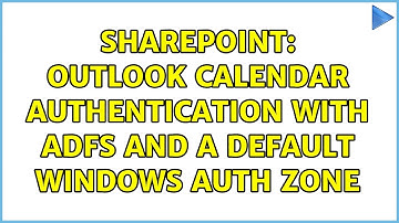 Sharepoint: Outlook calendar authentication with ADFS and a default Windows Auth zone