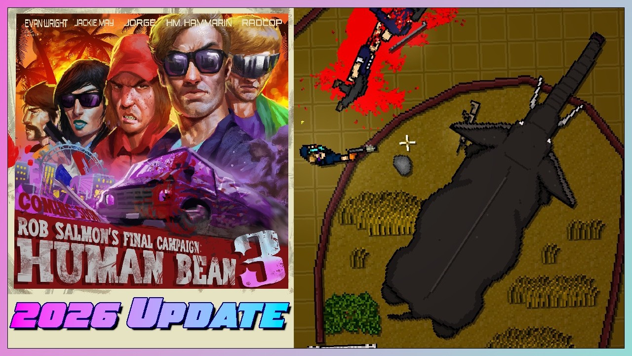 Обновление Human Bean 3 2026 (модифицированная кампания Hotline Miami 2)