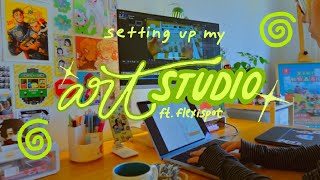 Download Lagu Setting up my new Art Studio at home! ft. flexispot MP3
