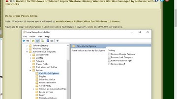 How to Remove Options From the CTRL+ALT+DEL Screen