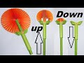 DIY - Paper Flower FAN | Beautiful Fairy Magic Wand - pull Down Will Turn Into a Beautiful Fan |