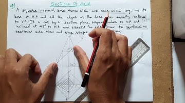 Doorsnede van vaste stoffen | Doorsnede van vierkante piramide | Vraag nr. 4