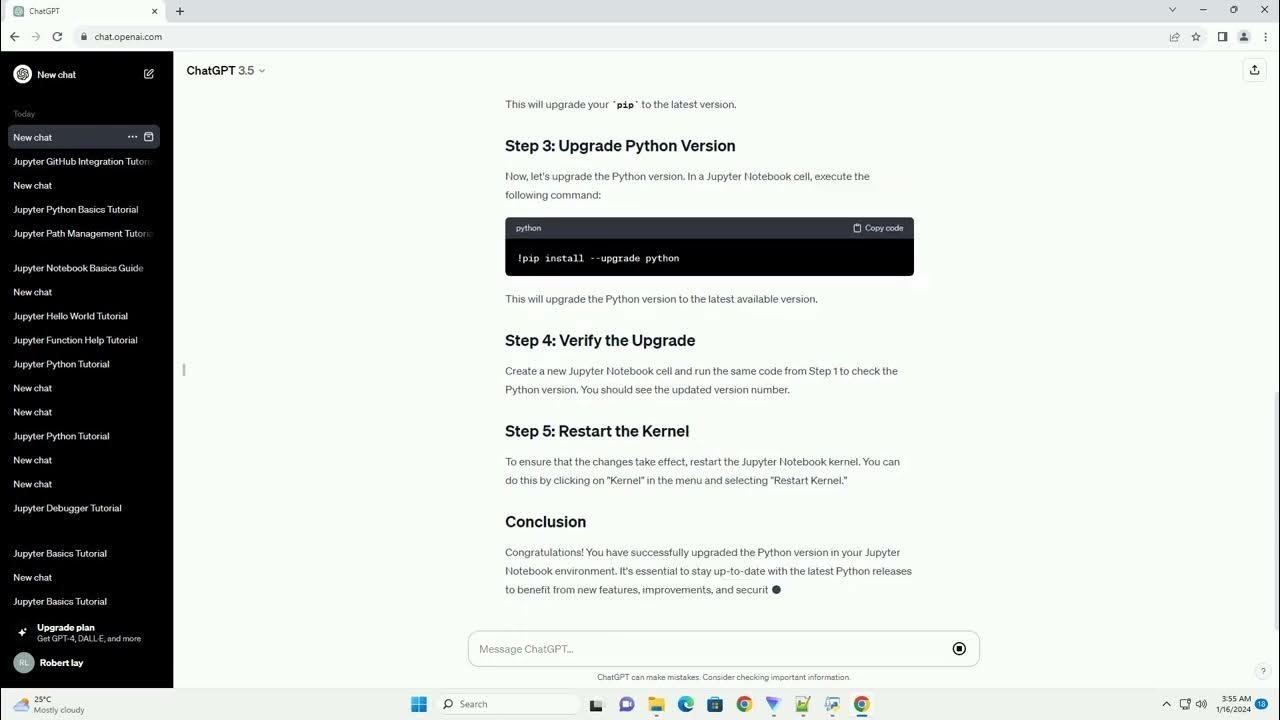 jupyter notebook python version change - YouTube