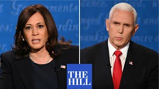 WATCH: Kamala Harris REACTS to VP Mike Pence's staff's COVID-19 diagnosis