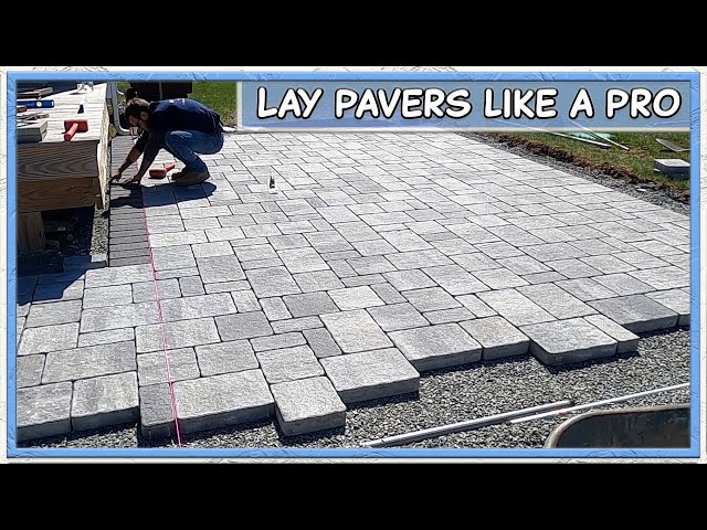 Super Easy String Line Trick  #hardscaping #pavers #construction 