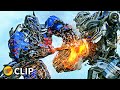 Optimus prime vs galvatron  lockdown  transformers age of extinction 2014 imax movie clip 4k