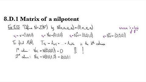 8.D.1 Matrix of a nilpotent
