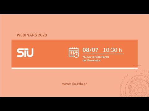Webinar Nueva versión Portal del Proveedor